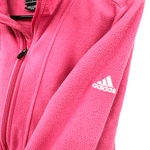 Adidas size medium climaproof warm pink full zip fleece jacket Photo 4