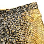 Roberto Cavalli Vintage  Snake Print Skirt Size L Yellow Black Gold Glittery Photo 2