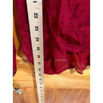 Carole Little 100% Silk Embroidered Sheer Blouse Top Red Floral Romantic Vintage Size 14 Photo 5