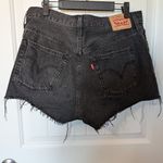 Levi's  501 Distressed High Waisted Jean Shorts W30 Black Wash Photo 1