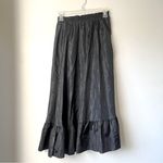 Vintage 90s Judy Knapp Black Ruffle Midi Skirt XS Photo 4