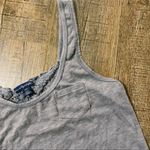 American Eagle  Grey Crop Top Tank Lace Backside Size Medium Coverup Casual Photo 1