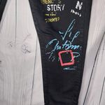 Graphic Paris Y2K Black Skinny Jeans Size 28 Photo 2