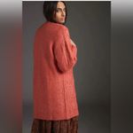 Anthropologie  Nuria Textured Chunky Cardigan Small Orange Coral Photo 8