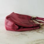 Coach  Lexy Rouge Pink Pebbled Leather Shoulder Bag Photo 4