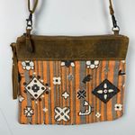 New Myra Bag Rusty Trails Crossbody Bag Clutch Canvas Leather Southwestern Orange Photo 3