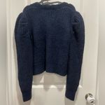 Boden Engineered Rib Knit Vneck Button Cardigan Cotton Wool Blend Navy Size M Blue Size M Photo 5