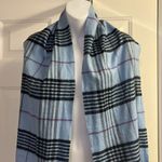 Source Unknown 100% Cashmere Unisex Blue Plaid Tassel Winter Scarf 72” by 12.5” Photo 1