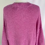 American Eagle New Oversized Crewneck Sweater Pink Dreamspun Knit Size Medium Photo 12