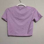 ZARA  Purple Cropped Stretch T-Shirt (S) Photo 1