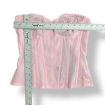 Pretty Little Thing NWT Pink Dobby Mesh Floral Embroidered Corset Size 2 Photo 2