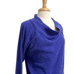 Free People Off Shoulder Thermal Pull-Over Top Purple Blue Boho size XS Photo 2