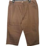 st. john's bay Ladies Brown Capri Cropped Pants ~ Womens Size 16 ~ Photo 0