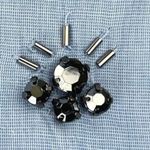 ZARA  Women's Basic Blue Beaded Rhinestone Chambray Button Down Shirt Top Size XS Photo 3