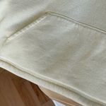 SO  Light Butter Pastel Yellow Boxy Cropped Quarter Zip Hoodie Sweatshirt Large Photo 5