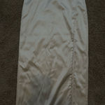 Abercrombie & Fitch White Satin Abercrombie Skirt Column Midi Photo 0