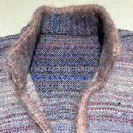 One of a Kind vintage Hand Knit Wool mixture cardigan, sweater Size M Purple Size M Photo 5