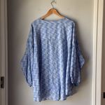 Free People  Intimately Blue Oversized Blooms For You Sleep Blouse Top Photo 4