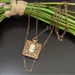 Vintage Unsigned Victorian Lady Cameo Pendant Necklace Photo 0