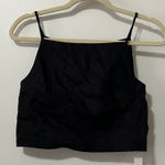 Reformation  Elegant Black linen Crop Top Photo 0