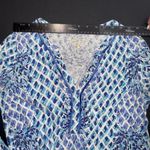 Lilly Pulitzer Fringe Pineapple Preppy Beach Puff Sleeve Designer Mini Dress Med Photo 10