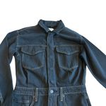 Pistola  Amira Denim Midi Dress Vioght Black High Slit Long Sleeve Size Small NWT Photo 2