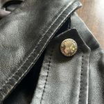 Sam Edelman Medium Black Lamb Leather Moto Coat Jacket Photo 5