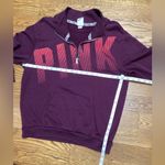 PINK - Victoria's Secret Pink 1/4 zip pullover. Maroon. Size Large Photo 5