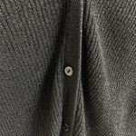 August Silk  Black Ribbed Silk V Neck Cardigan Size Medium Petites Photo 4