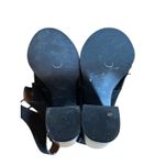 Saks 5th Avenue Saks Fifth Ave Black Leather Caged Lace up Block Chunky Heel Pumps Women Sz 7.5 Photo 7