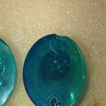 Elegant Teal and Clear Swirl Boho Dangle Earrings Blue Photo 7