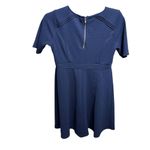 Motherhood Maternity  Fit and Flare Dress blue sz med Photo 1