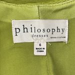 Philosophy  Citron Cap Sleeves Scoop Back Women’s Dress Size 6 Photo 8