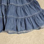 VTG Amici Jean Skirt Womens 8 Blue Denim Drop Waist Tiered Rodeo Western 90s Photo 1