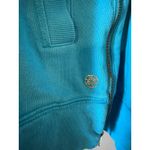 Lilly Pulitzer LUXELETIC Beach Comber Blue Long Sleeve Sweatshirt Pockets Size L Photo 4