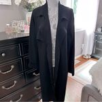 SOIA & KYO Black Slouch Coat Midweight Drape Jacket Size M Photo 1
