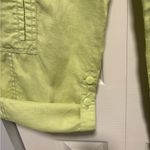 Sigrid Olsen  Green Linen Roll Tab Cropped Pants Photo 5