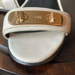 Coach : Ilana (Q7079) White/Black Heels- Leather with gold tone- blemishes- 9.5 Photo 4