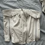 White leather corset top Size L Photo 0