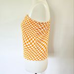 Faded Rose Orange Checkered Stretch Cami Top Size XL Photo 2