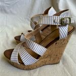 Chinese Laundry Tan and White Wedge Sandals Photo 1