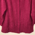 Coldwater Creek Women’s Soft Textured Magenta Red Button-Up Cardigan Blouse Photo 2