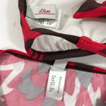 S.Oliver Womens Bikini 2 Piece Triangle Cups Floral Red Black White M C/D Cup Size M Photo 2