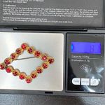 Vintage Unsigned Victorian Revival Red Stone Diamond Photo 9