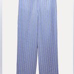 ZARA 
STRIPED TROUSERS WITH TURN-DOWN WAIST Photo 1