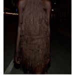 ZARA - SHIMMERING FAUX SUEDE FRINGE SKIRT Photo 2