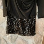 DKNYC Black Formal Long Sleeve Sheer Sequin Party Dress Photo 3