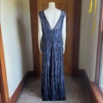 R & M Richards  Blue Maxi Lace Sequin Dress SIZE 16 Photo 5