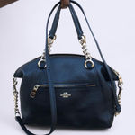 Coach Prairie Black Satchel Shoulder Hand Bag Purse Pebbled Leather Gold Crossbody B1757 Photo 0