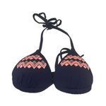 Atmosphere  Blue Embroidered Bikini Top - Woman’s Size 4 Swimwear Photo 0